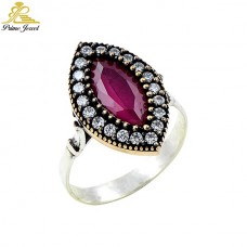 Gümüş Otantik Taşlı Yüzük